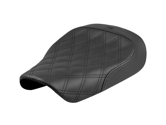 Renegade LS Solo Seat with Black Double Diamond Lattice Stitch. Fits Sportster S 2021up