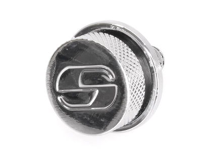 1/4in.-20 Knurled Seat Mount Screw - Chrome. Fits H-D 1996up