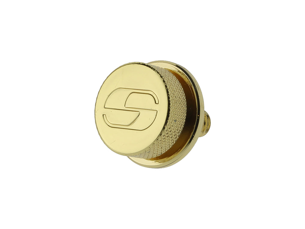 1/4in.-20 Knurled Seat Mount Screw - Gold. Fits H-D 1996up