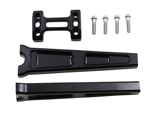10in. Straight Risers - Black. Fits 1in. Handlebar