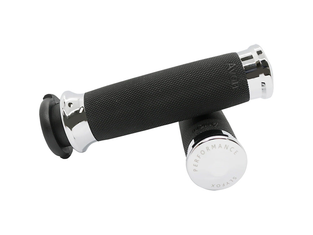 Handgrips - Chrome. Fits H-D with Throttle Cable
