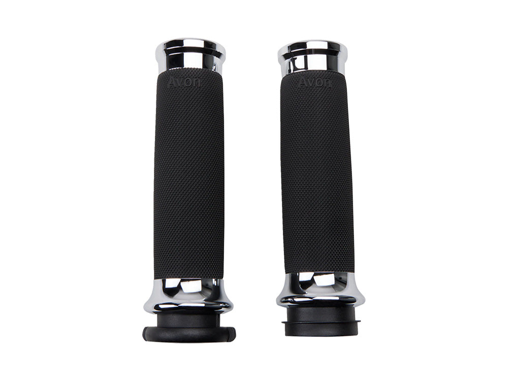 Handgrips - Chrome. Fits Big Twin 2008-2024 with Throttle-by-Wire