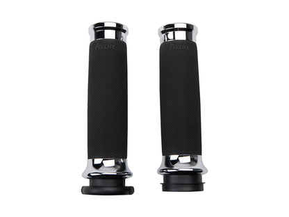 Handgrips - Chrome. Fits Big Twin 2008-2024 with Throttle-by-Wire