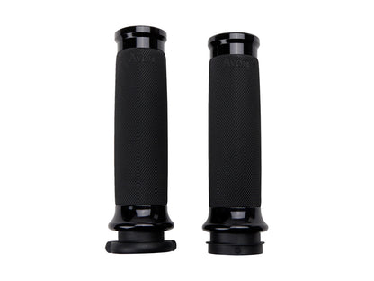 Handgrips - Black. Fits Big Twin 2008-2024 with Throttle-by-Wire