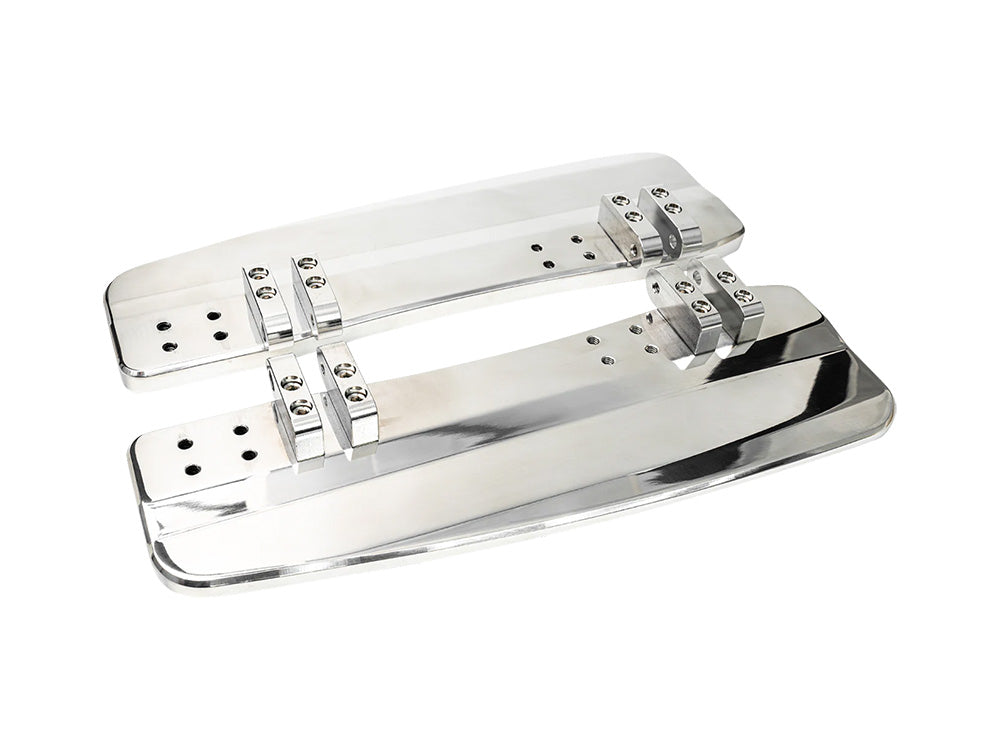 Bagger Rider Floorboards - Polished. Fits Touring 1980up, FL Softail 1986-2017 & Dyna Switchback 2012-2016