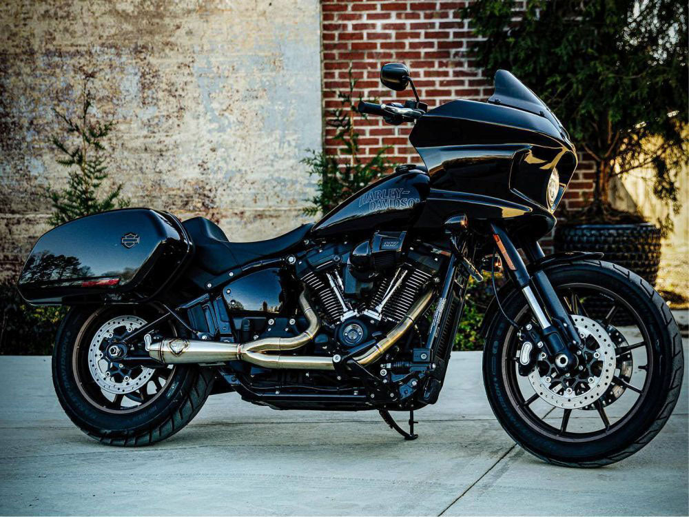 2-into-1 LaneSplitter Exhaust - Stainless Steel. Fits Softail 2018up Non-240 Rear Tyre Models.