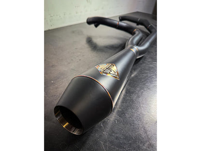 2-into-1 4.5in. Big Bore Exhaust - Black Onyx. Fits Touring 2017up.