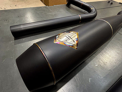 2-into-1 Turnpike Full Length Exhaust - Black Onyx. Fits Touring 2017up.