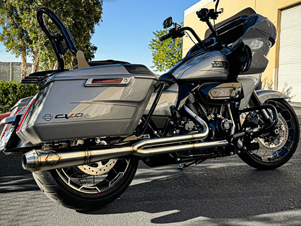 2-into-1 Turnpike Full Length Exhaust - Stainless Steel. Fits Touring 2017up.