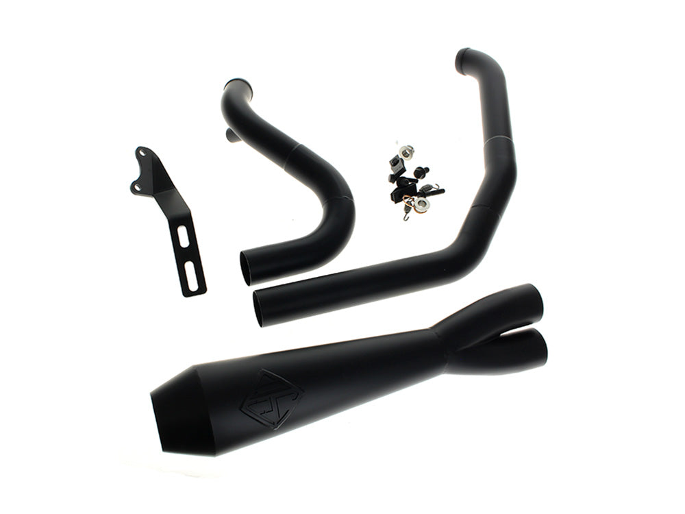 2-into-1 LaneSplitter Exhaust - Black. Fits Dyna 2006-2017