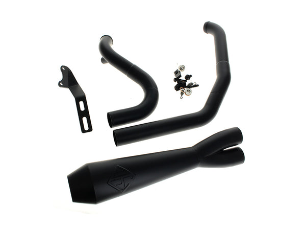 2-into-1 LaneSplitter Exhaust - Black. Fits Dyna 2006-2017