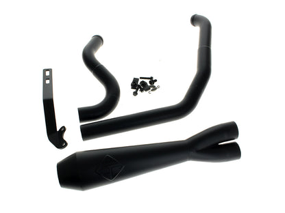 2-into-1 LaneSplitter Exhaust - Black. Fits Dyna 1999-2005