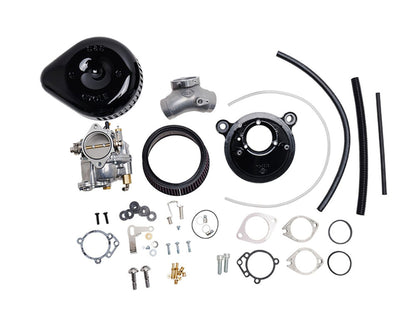 Super G Carburettor Kit. Fits Evo 1984-1999. Black Stealth Air Cleaner.