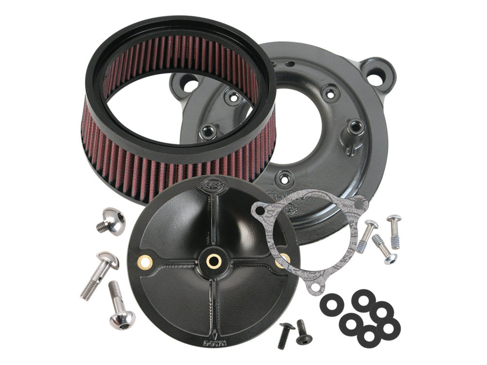 Stealth Air Cleaner Kit - Black. Fits Touring 2008-2016, Softail 2016-2017, CVO Softail 2011-2017 & Dyna Low Rider S 2016-2017 with Throttle-by-Wire