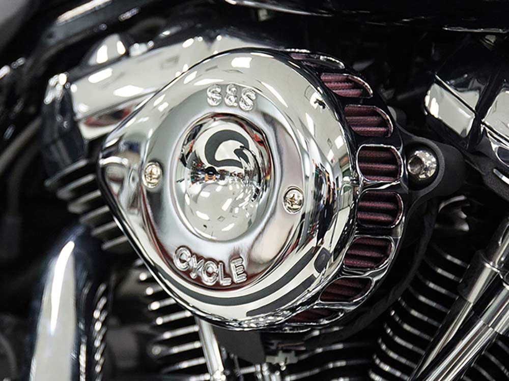 Mini Teardrop Air Cleaner Kit - Chrome. Fits Touring 2017-2024 & Softail 2018-2024