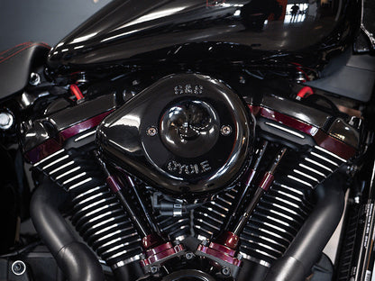 Mini Teardrop Air Cleaner Kit - Black. Fits Touring 2017-2024 & Softail 2018-2024