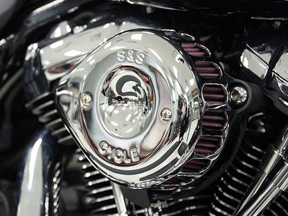 Mini Teardrop Air Cleaner Kit - Chrome. Fits Touring 2008-2016, Softail 2016-2017, CVO Softail 2011-2017 & Dyna Low Rider S 2016-2017 with Throttle-by-Wire