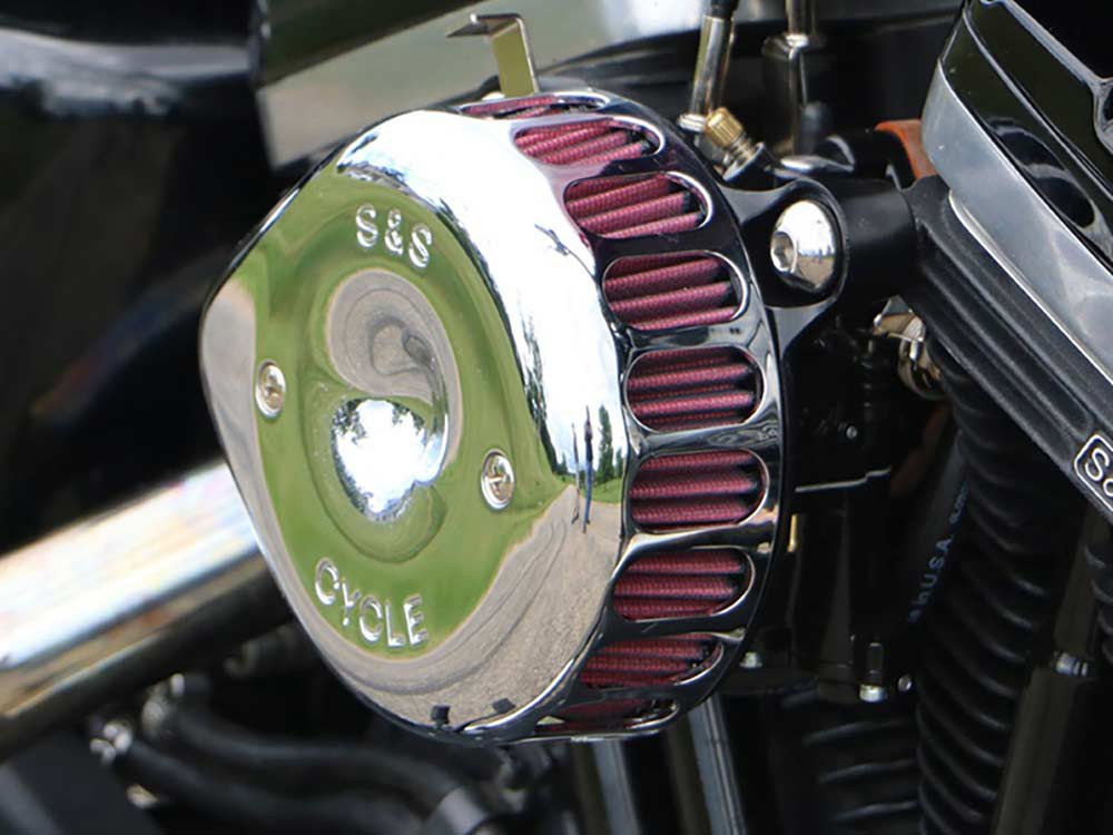 Mini Teardrop Air Cleaner Kit - Chrome. Fits Sportster 2007-2021 with EFI.