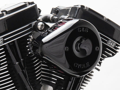 Mini Teardrop Air Cleaner Kit - Black. Fits Big Twins 1993-2017 with CV Carb or Cable Operated Delphi EFI.