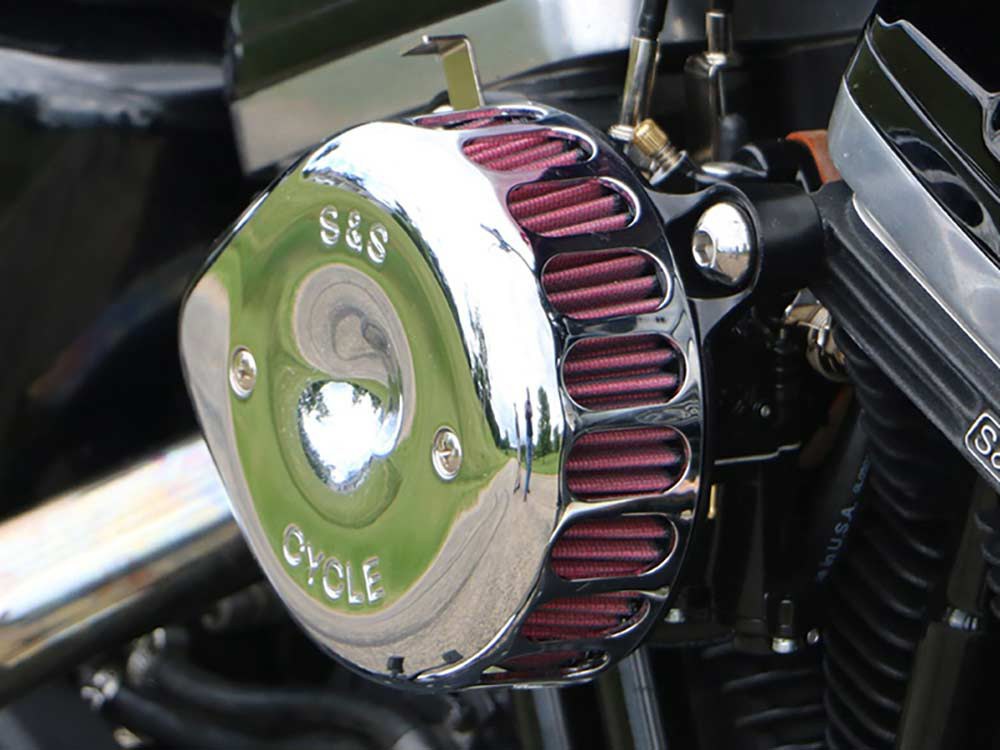 Mini Teardrop Air Cleaner Kit - Chrome. Fits Sportster 1991-2006 with CV Carburettor.