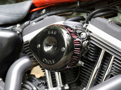 Mini Teardrop Air Cleaner Kit - Black. Fits Sportster 1991-2006 with CV Carburettor.