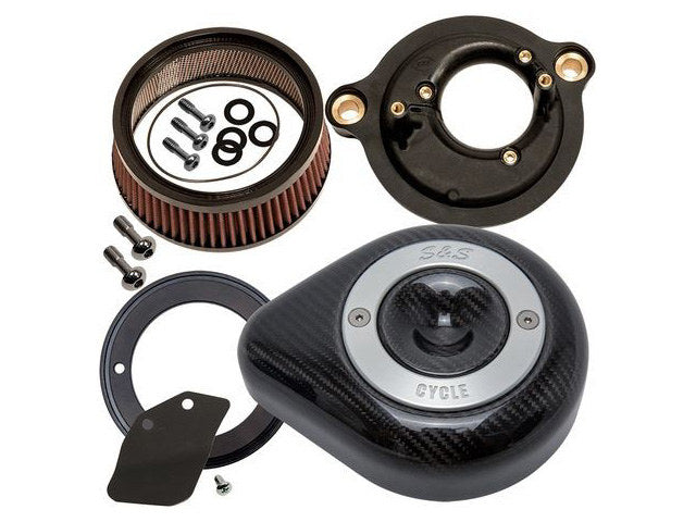 Stealth Teardrop Air Cleaner Kit - Carbon Fiber. Fits Touring 2017-2024 & Softail 2018-2024