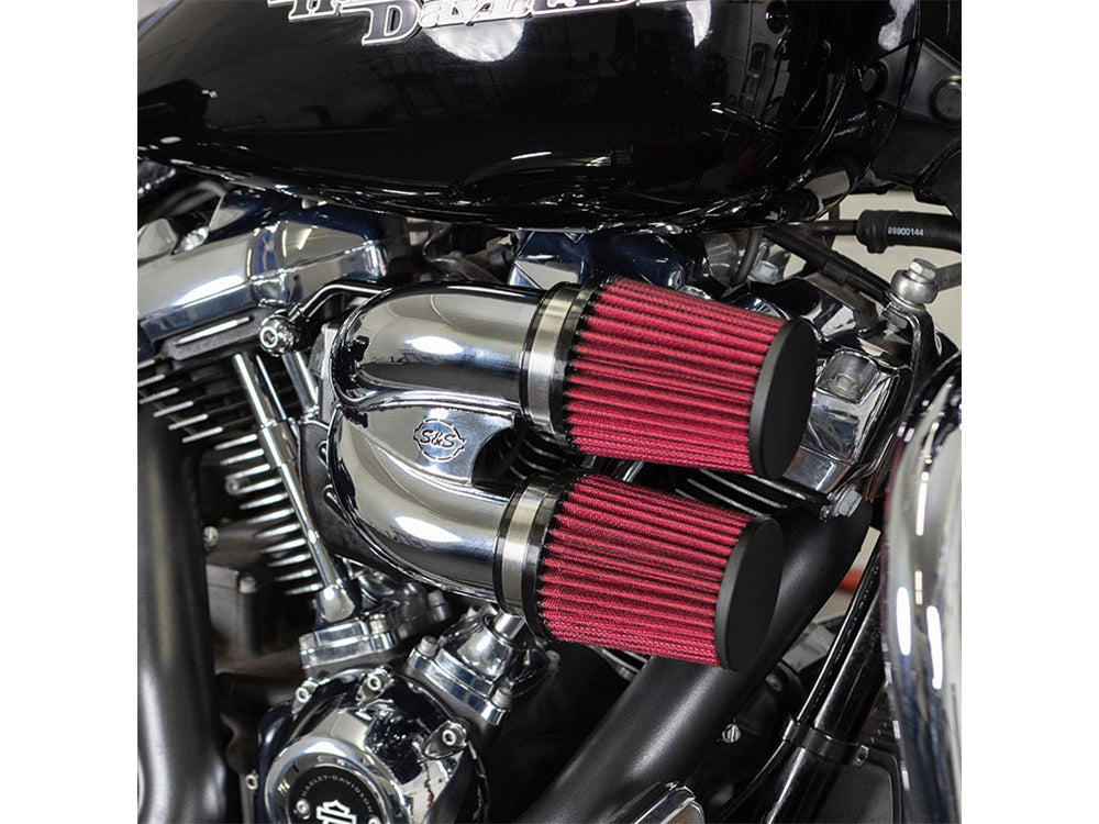 Tuned Induction Air Cleaner Kit - Chrome. Fits Touring 2017-2024 & Softail 2018-2024