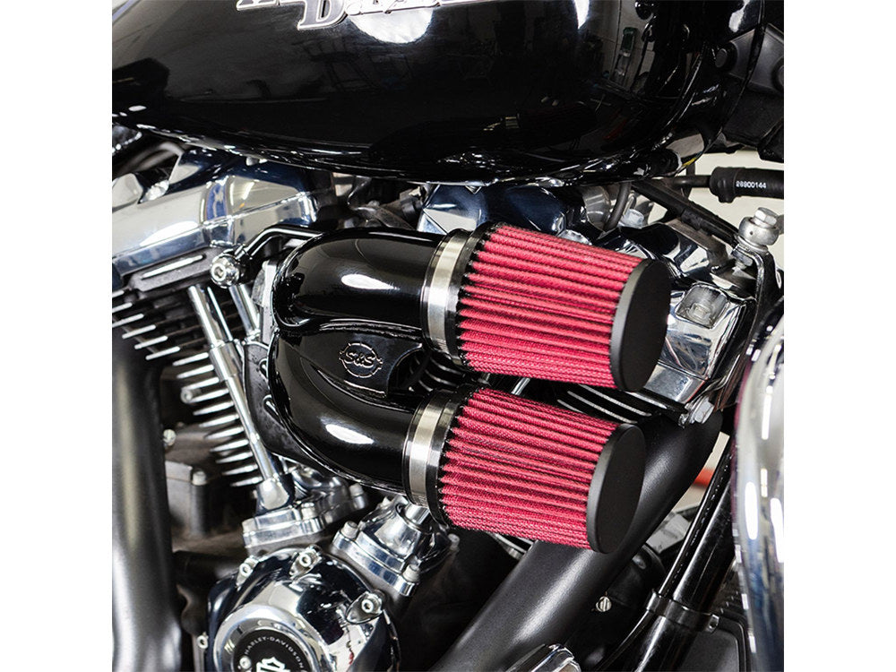 Tuned Induction Air Cleaner Kit - Gloss Black. Fits Touring 2017-2024 & Softail 2018-2024