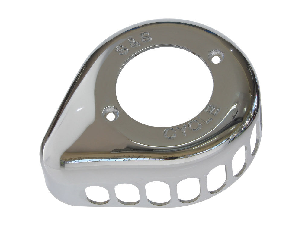 Stinger Teardrop Air Cleaner Cover - Chrome. Fits S&S Stealth Air Cleaners.