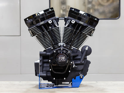 136ci Milwaukee Eight Engine - Black Edition. Fits Softail 2018-2024