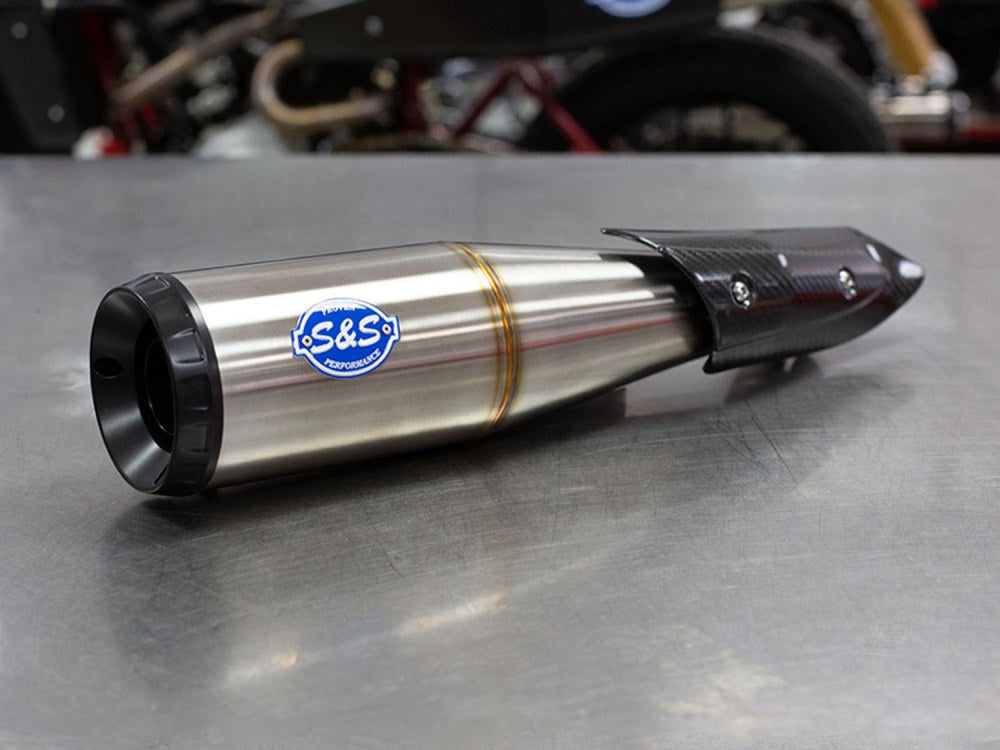 Grand National Slip-On Muffler - Stainless Steel. Fits Indian FTR1200 2019-2024