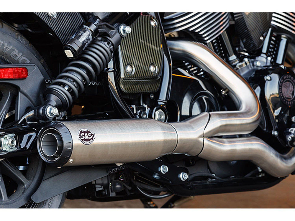 Qualifier 2-into-1 Exhaust - Stainless Steel. Fits Indian Cruiser 2022up