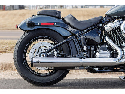 4in. Grand National Slip-On Muffler - Chrome with Black End Cap. Fits Softail Street Bob, Low Rider S, Low Rider ST & Heritage 2025up