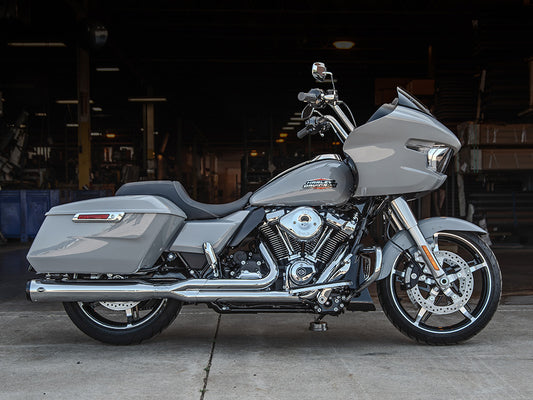 2-into-1 GNX Exhaust - Chrome with Black End Cap. Fits Touring 2017up