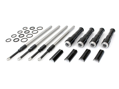 Quickee Adjustable Pushrod Kit - Black. Fits Milwaukee-Eight 2017up.