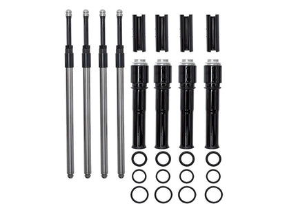 Quickee Adjustable Pushrod Kit - Black. Fits Twin Cam 1999-2017.