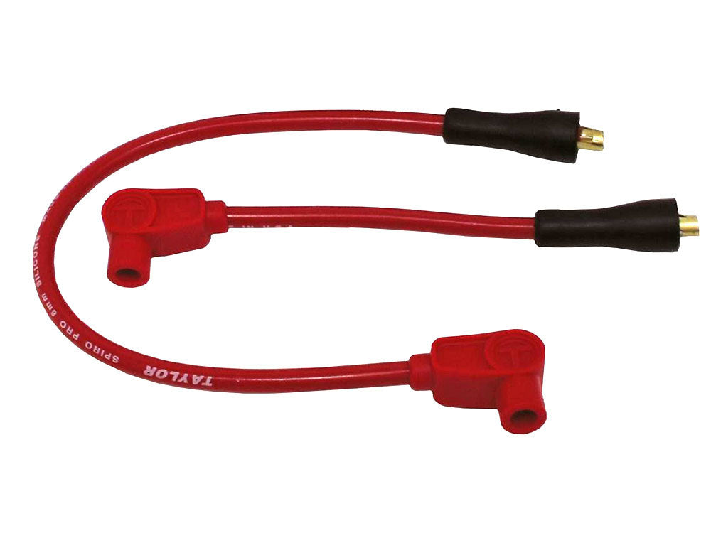 8mm Spark Plug Wire Set - Red. Fits Softail 1984-1999, Dyna 1991-1998, FL 1965-1979, FX 1965-1985 and Sportster 1965-1985.