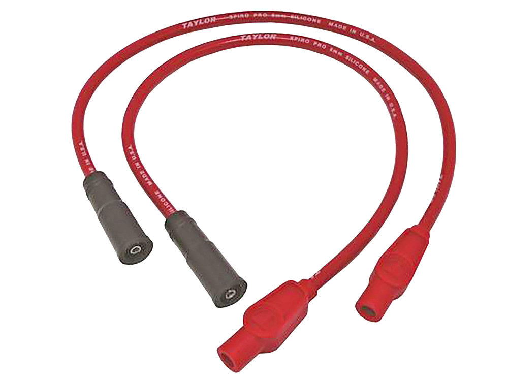 8mm Spark Plug Wire Set - Red. Fits Touring 1999-2008 with EFI and Sportster 2004-2006.