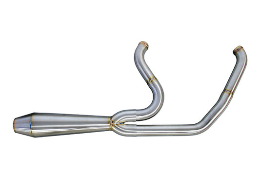 Megaphone Gen II 2-into-1 Exhaust - Stainless Steel. Fits Softail Breakout & Fat Boy 2018-2024
