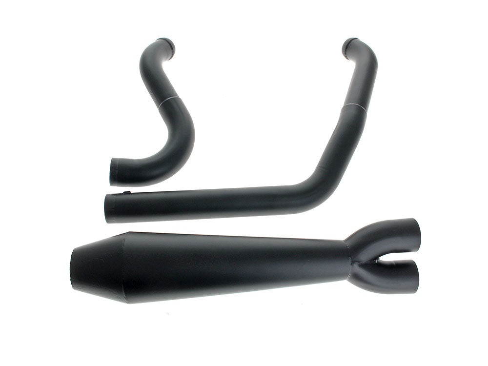 Megaphone Gen II 2-into-1 Exhaust - Black. Fits Softail Breakout & Fat Boy 2018up