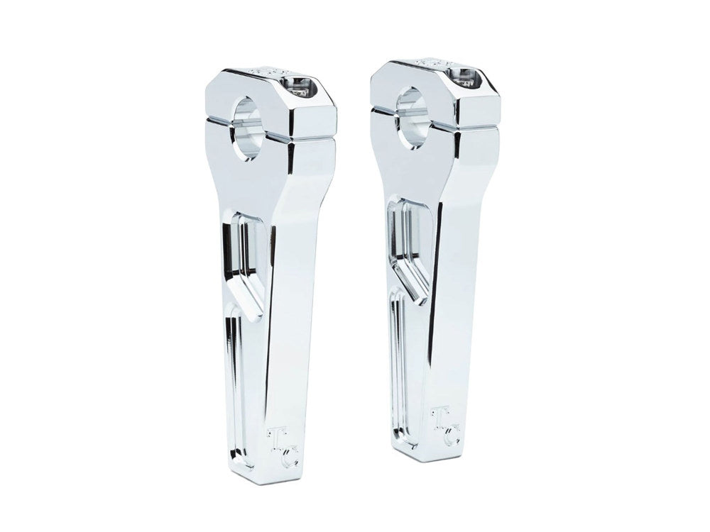 6in. Straight Two Piece Riser Kit - Chrome. Fits 1-1/8in. Handlebar.