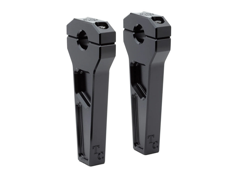 6in. Straight Two Piece Riser Kit - Black. Fits 1-1/8in. Handlebar.