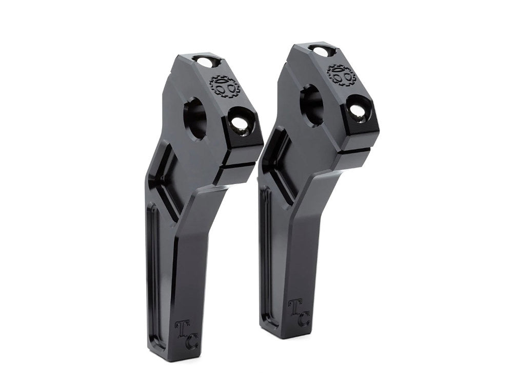 6in. Pullback Two Piece Riser Kit - Black. Fits 1-1/8in. Handlebar.