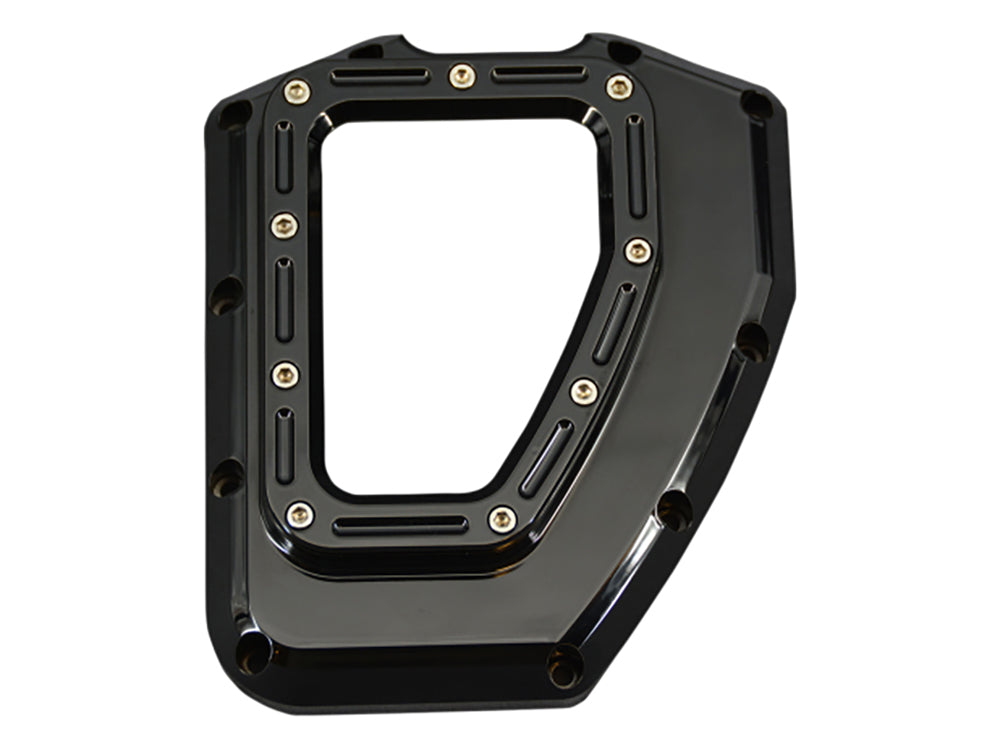 Assault Clear Cam Cover - Gloss Black. Fits Twin Cam 2001-2017.