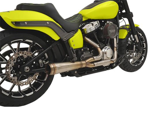 Assault 2-into-1 Exhaust - Stainless Steel. Fits Softail 2018up.