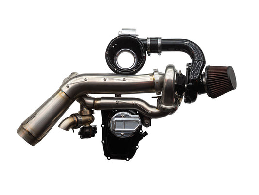 Stage 2 Turbo Kit - Stainless Exhaust, Black Billet. Fits Touring 2024up and Softail 2025up