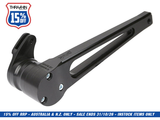 Adjustable Bagger Brake Arm - Black. Stock Length. Fits Touring 2014up.
