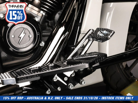 Adjustable Bagger Brake Arm - Chrome. Stock Length. Fits Touring 2014up.