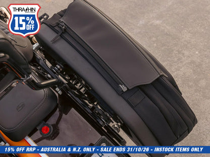 Sport Saddlebags - Quick Detach. Fits Dyna 1996-2017 & 2018up Low Rider/S, Street Bob, Fat Bob, Fat Boy & Softail Standard.
