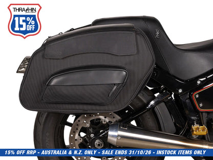 Sport Saddlebags - Quick Detach. Fits Dyna 1996-2017 & 2018up Low Rider/S, Street Bob, Fat Bob, Fat Boy & Softail Standard.